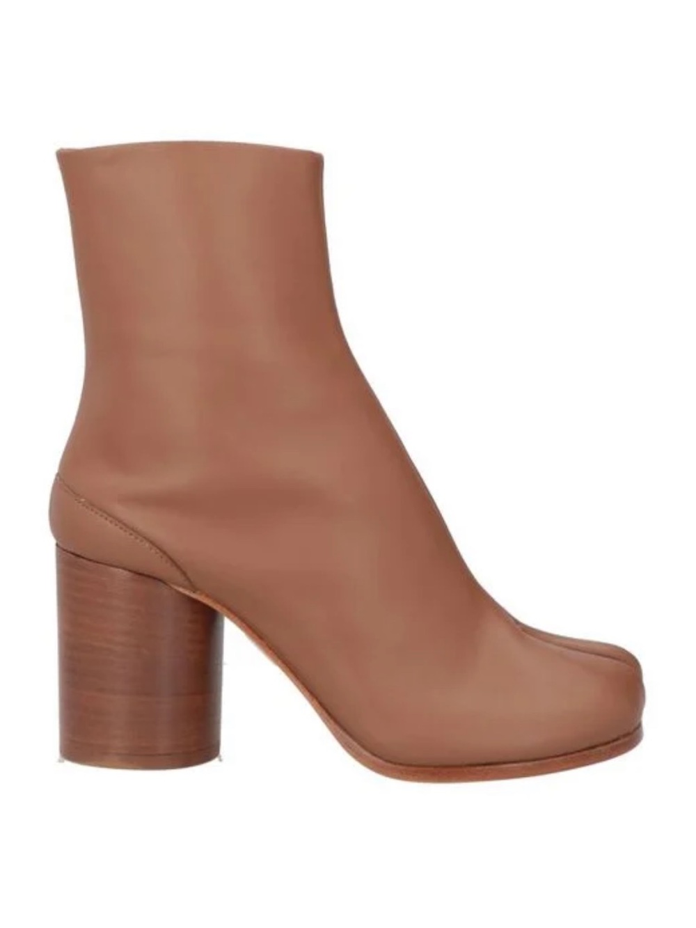 Maison Margiela Tan Leather Tabi Ankle Boots - Size 38.5